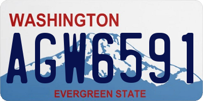 WA license plate AGW6591