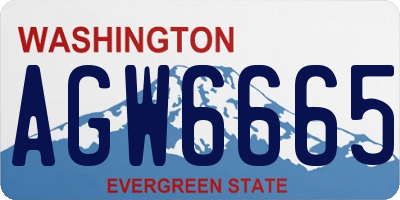 WA license plate AGW6665