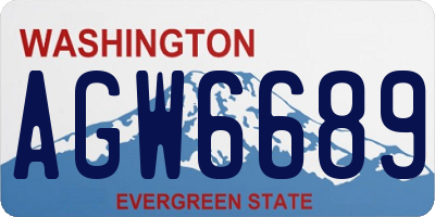 WA license plate AGW6689