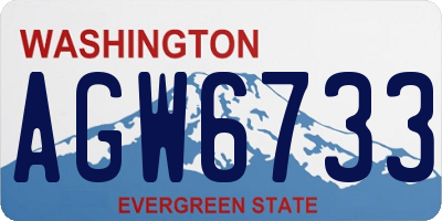 WA license plate AGW6733