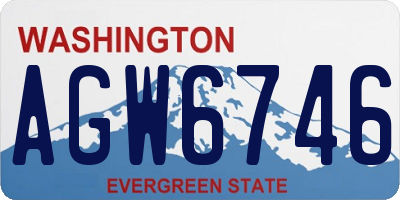 WA license plate AGW6746