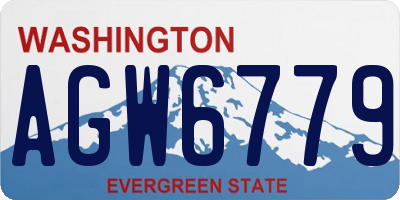 WA license plate AGW6779