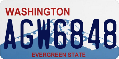 WA license plate AGW6848