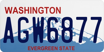 WA license plate AGW6877