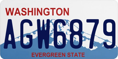 WA license plate AGW6879