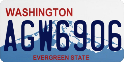 WA license plate AGW6906