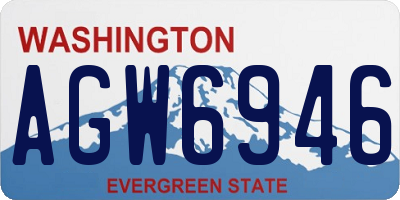 WA license plate AGW6946