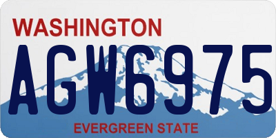 WA license plate AGW6975
