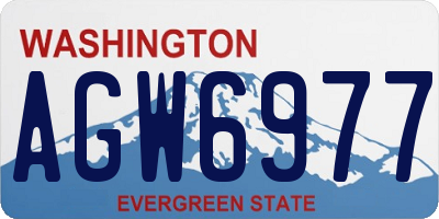 WA license plate AGW6977