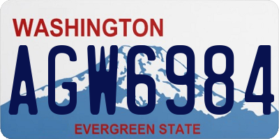 WA license plate AGW6984