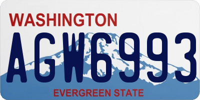 WA license plate AGW6993