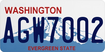 WA license plate AGW7002