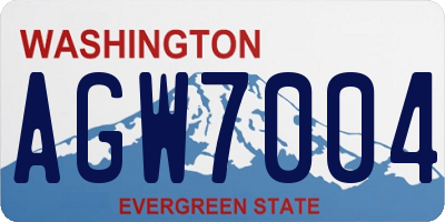 WA license plate AGW7004