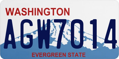WA license plate AGW7014