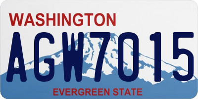 WA license plate AGW7015