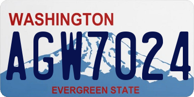 WA license plate AGW7024