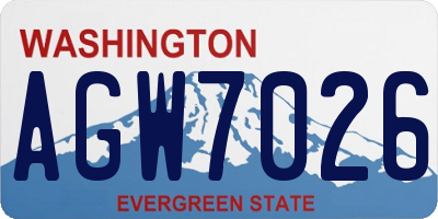 WA license plate AGW7026
