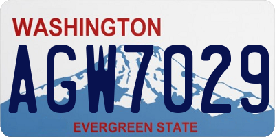 WA license plate AGW7029