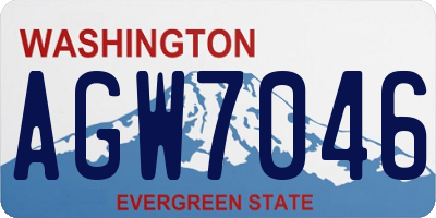 WA license plate AGW7046