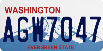 WA license plate AGW7047