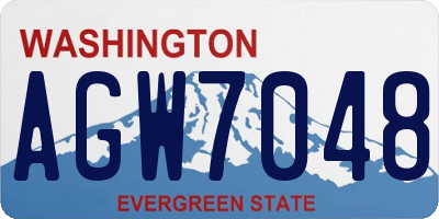 WA license plate AGW7048