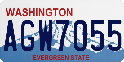 WA license plate AGW7055