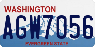 WA license plate AGW7056