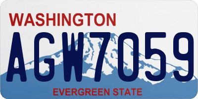 WA license plate AGW7059