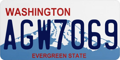WA license plate AGW7069
