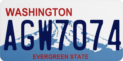 WA license plate AGW7074