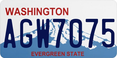 WA license plate AGW7075