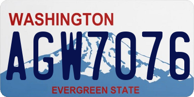 WA license plate AGW7076