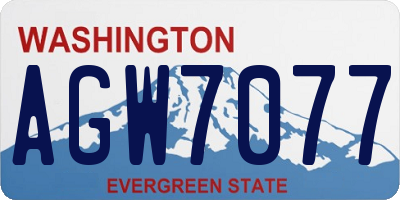 WA license plate AGW7077