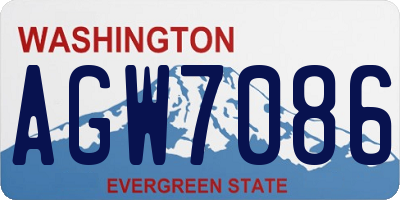 WA license plate AGW7086