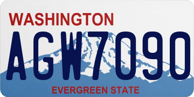WA license plate AGW7090