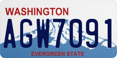 WA license plate AGW7091