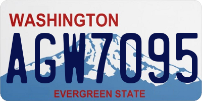 WA license plate AGW7095