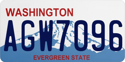 WA license plate AGW7096