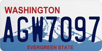 WA license plate AGW7097