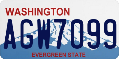 WA license plate AGW7099