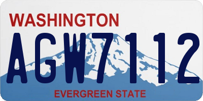 WA license plate AGW7112