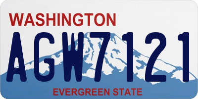 WA license plate AGW7121