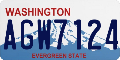WA license plate AGW7124