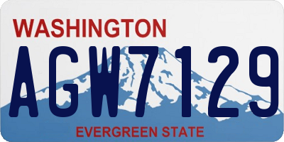 WA license plate AGW7129