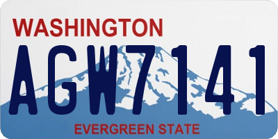WA license plate AGW7141