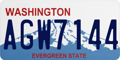 WA license plate AGW7144