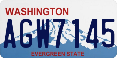 WA license plate AGW7145