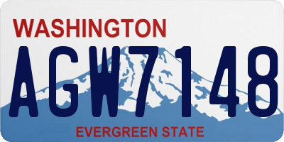 WA license plate AGW7148