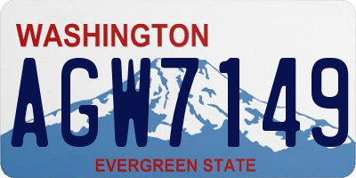 WA license plate AGW7149