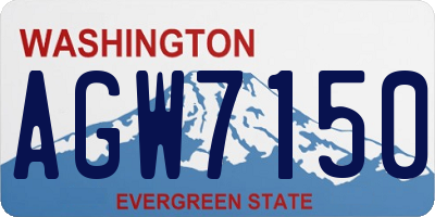 WA license plate AGW7150